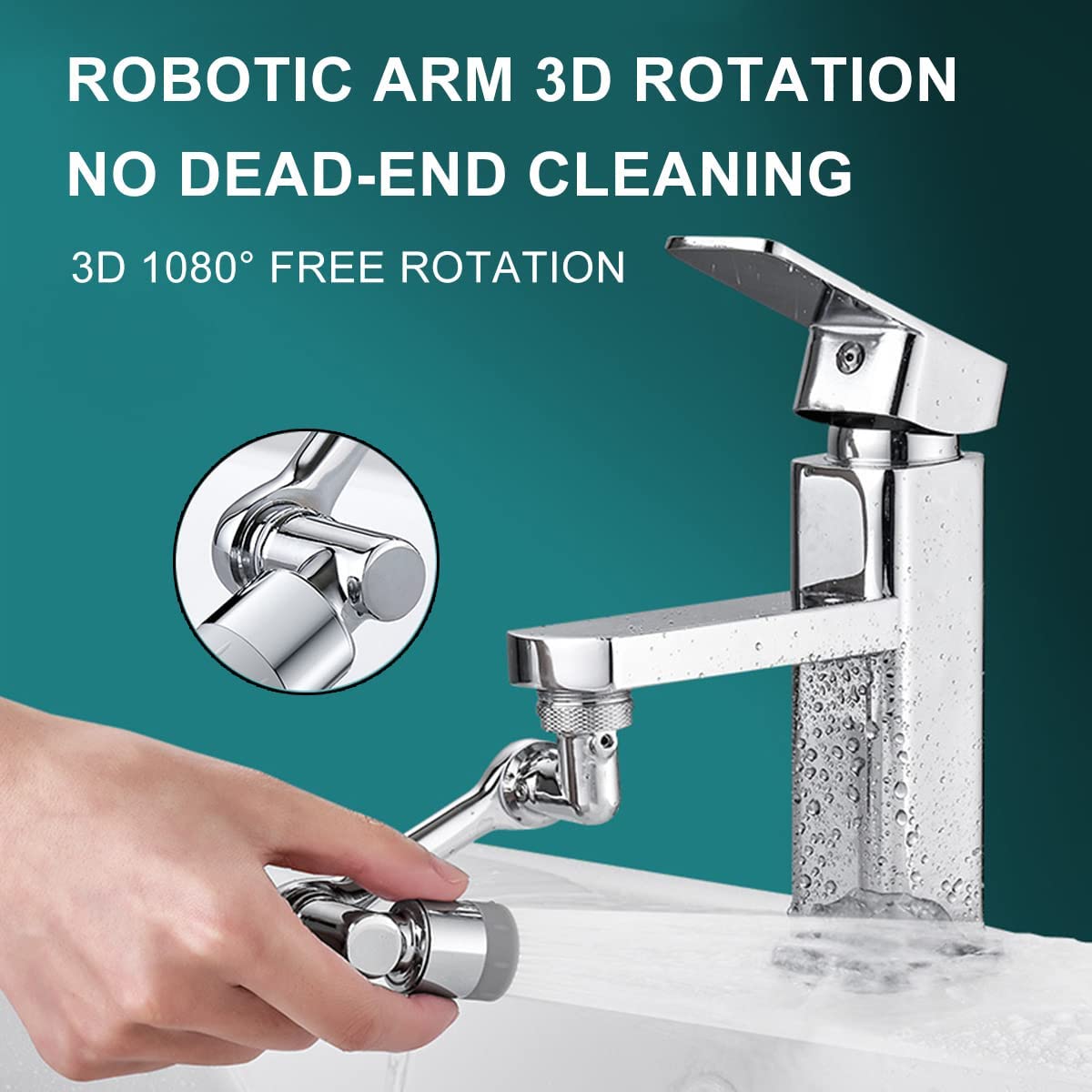 🔄 Universal 1080° Swivel Faucet Aerator | Robotic Arm Sink Extender | Rotatable & Foldable Plastic Tap Attachment 🚰✨