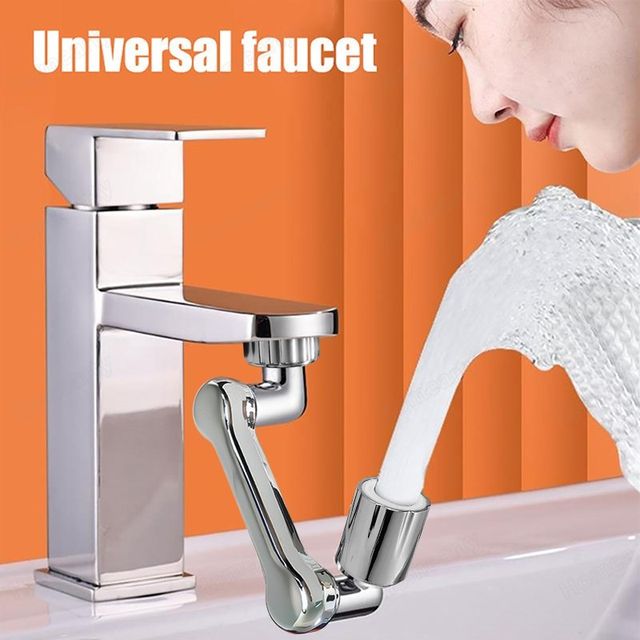 🔄 Universal 1080° Swivel Faucet Aerator | Robotic Arm Sink Extender | Rotatable & Foldable Plastic Tap Attachment 🚰✨